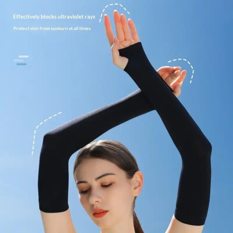 Fingerless Glove Knit - 3組のアイススリーブ、スタイリッシュでシンプルな指なしアウトドアグローブ、日常の通勤や日焼け防止アクセサリーに最適。