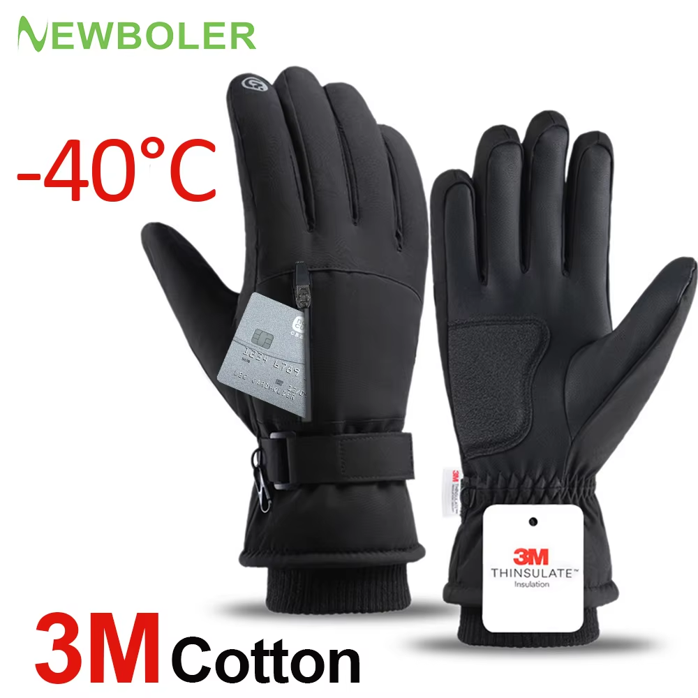 Gardening Glove Waterproof - 男性冬防水サイクリング手袋アウトドアスポーツランニングオートバイスキータッチスクリーンフリース手袋ノンスリップ暖かいフルフィンガー
