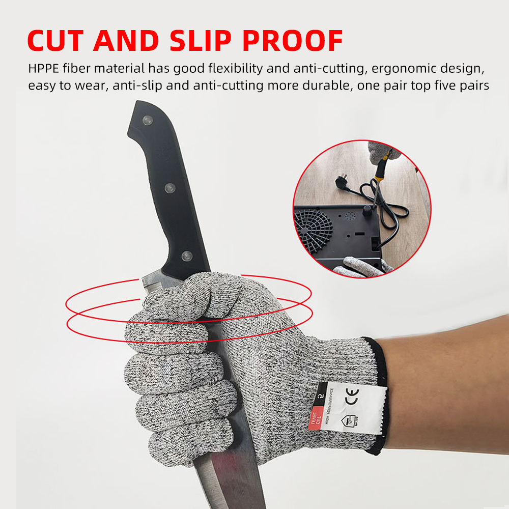安全耐切創手袋 個人用保護具 キッチン 建築ガラス 耐摩耗性 - Cut Resistant Glove のレビューと価格