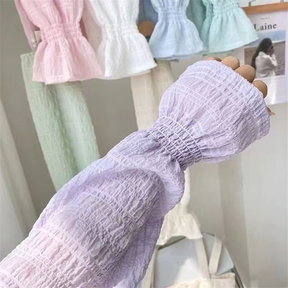 夏用屋外レースメッシュ日焼け止めスリーブ、UVカット無地アー - Fingerless Glove Knit のレビューと価格