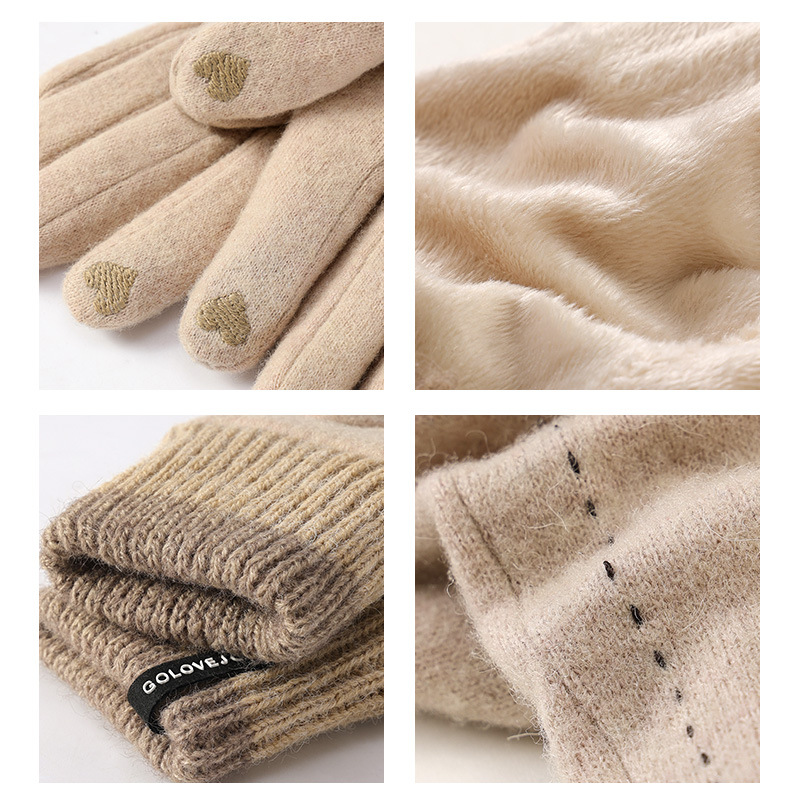 新しい冬用手袋 女性用 アウトドア 防風 サイクリング フリ - Wool Glove Lined のレビューと価格
