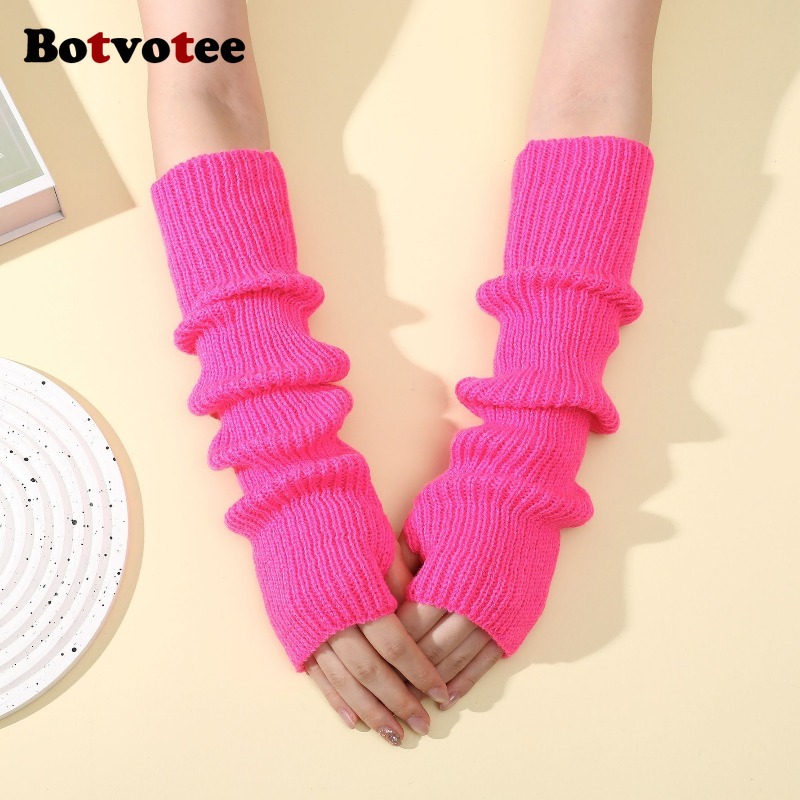 ボットボーティー Y2k アクセサリー ニット製暖かい冬用延 - Fingerless Glove Knit のレビューと価格