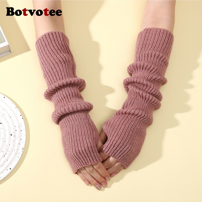 ボットボーティー Y2k アクセサリー ニット製暖かい冬用延 - Fingerless Glove Knit のレビューと価格